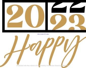 Happy 2023 svg, png, jpg