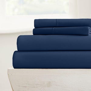 Sheet Set 4-Piece,15&quot; Deep Pockets,100% Organic Pure Giza Cotton, High Thread Count Long-Staple Cotton, Soft, Breathable, Sateen,Sustainab