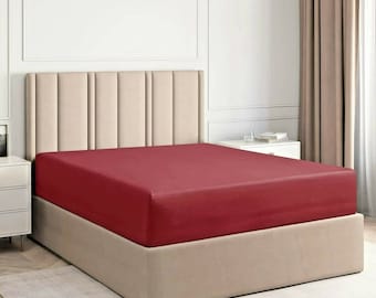 800-TC Spannbettlaken aus ägyptischer Baumwolle: 53 cm extra tiefer Taschensatin