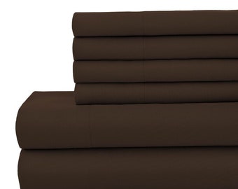 Bettwäsche Set aus ägyptischer Baumwolle: Fadenzahl 400, 71 cm Tiefe, 6-teilig