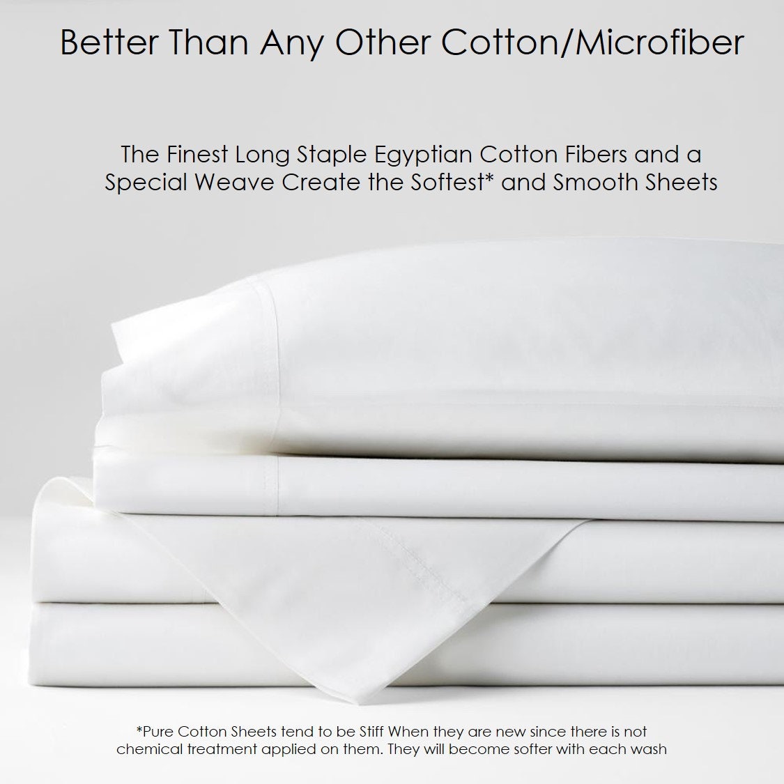 5PC With 2 Fitted Sheets 600 Thread Count, Split King California King