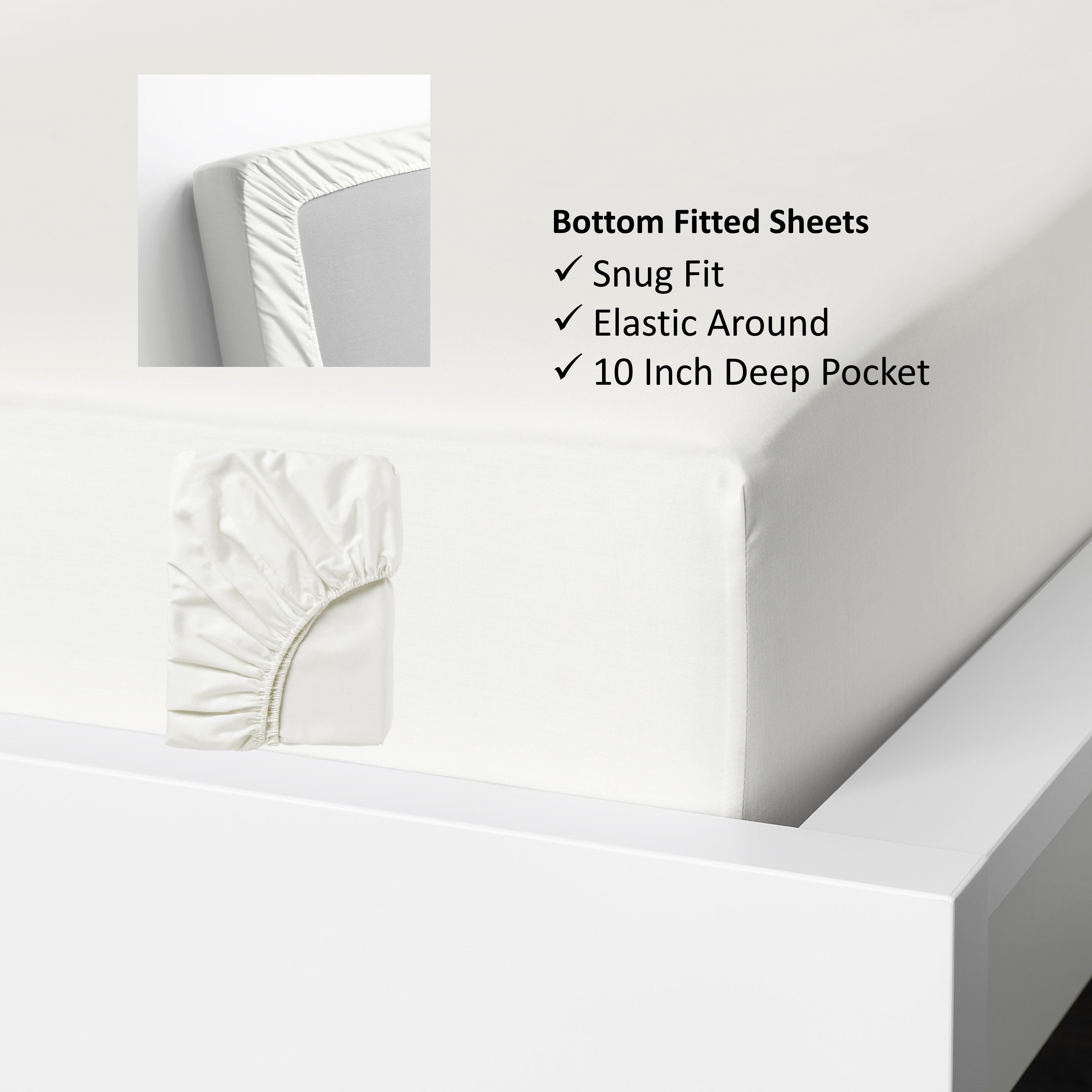 10inch Deep Pockets, Sheet Set 800TC, 100 Egyptian Cotton ,custom