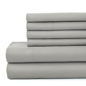 6-Piece Cotton Sheet Set, 19-Inch Deep Pocket, 400-TC,400-Thread Count, Soft Egyptian Bedsheet,1 Flat Sheet,1 Fitted Sheet and 4 Pillowcases