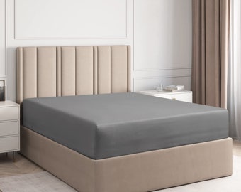 800-TC Spannbettlaken aus ägyptischer Baumwolle: 71 cm extra tiefer Taschensatin