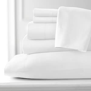 600-TC, 6-Piece Cotton Sheet Set, 10-Inch Deep Pockets Soft Egyptian 600-Thread Count Bedsheet, 1 Flat Sheet, 1 Fitted Sheet, 4 Pillowcases