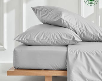Organic Cotton Sheet, 1000 Thread Count, 24-Inch Extra Deep Pocket 4-PC Bedsheet, 1 Flat Sheet, 1 Fitted Sheet, 2 Pillowcase