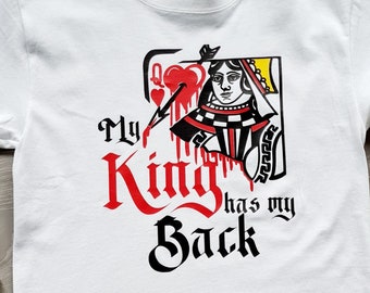 My King has my Back T-Shirt, Card T-Shirt, Made to order - Unisex Printed T-Shirt