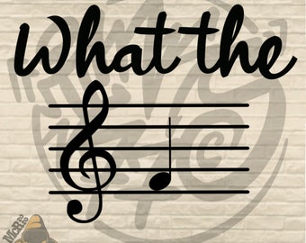 PNG DIGITAL DOWNLOAD - "What the F" Design - Sublimation Design  - Music Png Digital Instant download