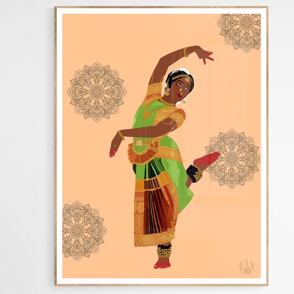 Bharatanatyam Dancer | Desi Art Print