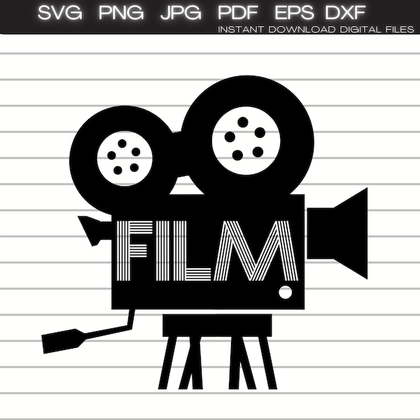 Movie Camera Svg | Movie Camera  Cricut | Movie Camera  Png  | Movie Camera  Clipart |  | Movie Camera  Digital Art