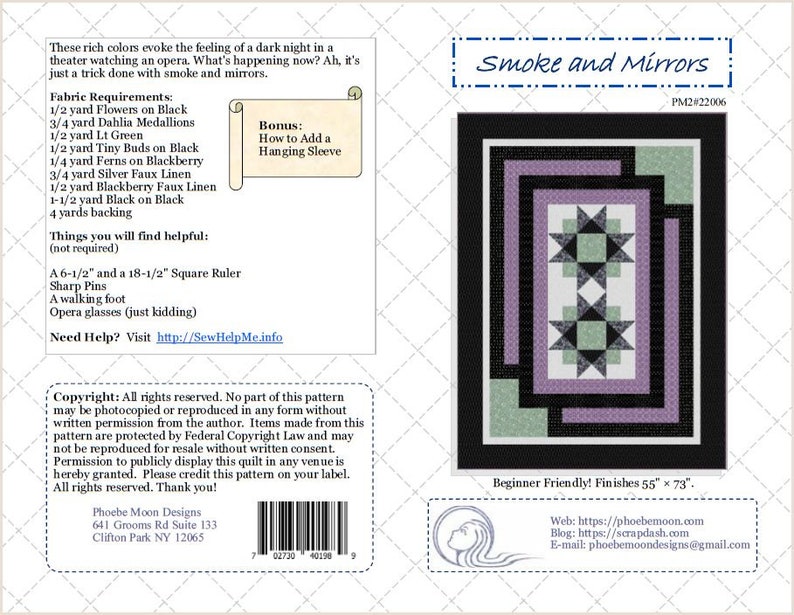 Smoke and Mirrors Lap Quilt Pattern Digital Pattern image 2