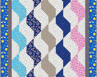 Sundrops Baby Quilt Pattern, Bright Modern Nursery Design (Downloadable PDF)