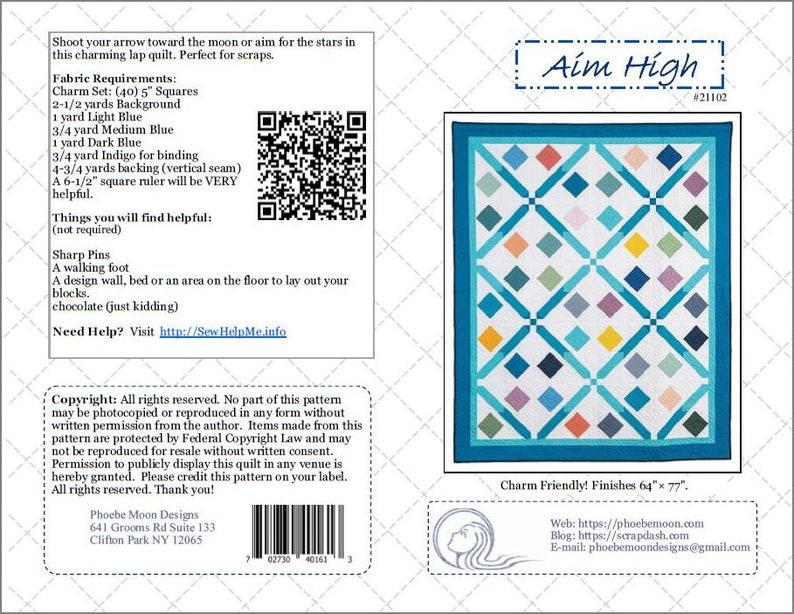 Aim High Large Lap Quilt Pattern Physical Pattern image 5