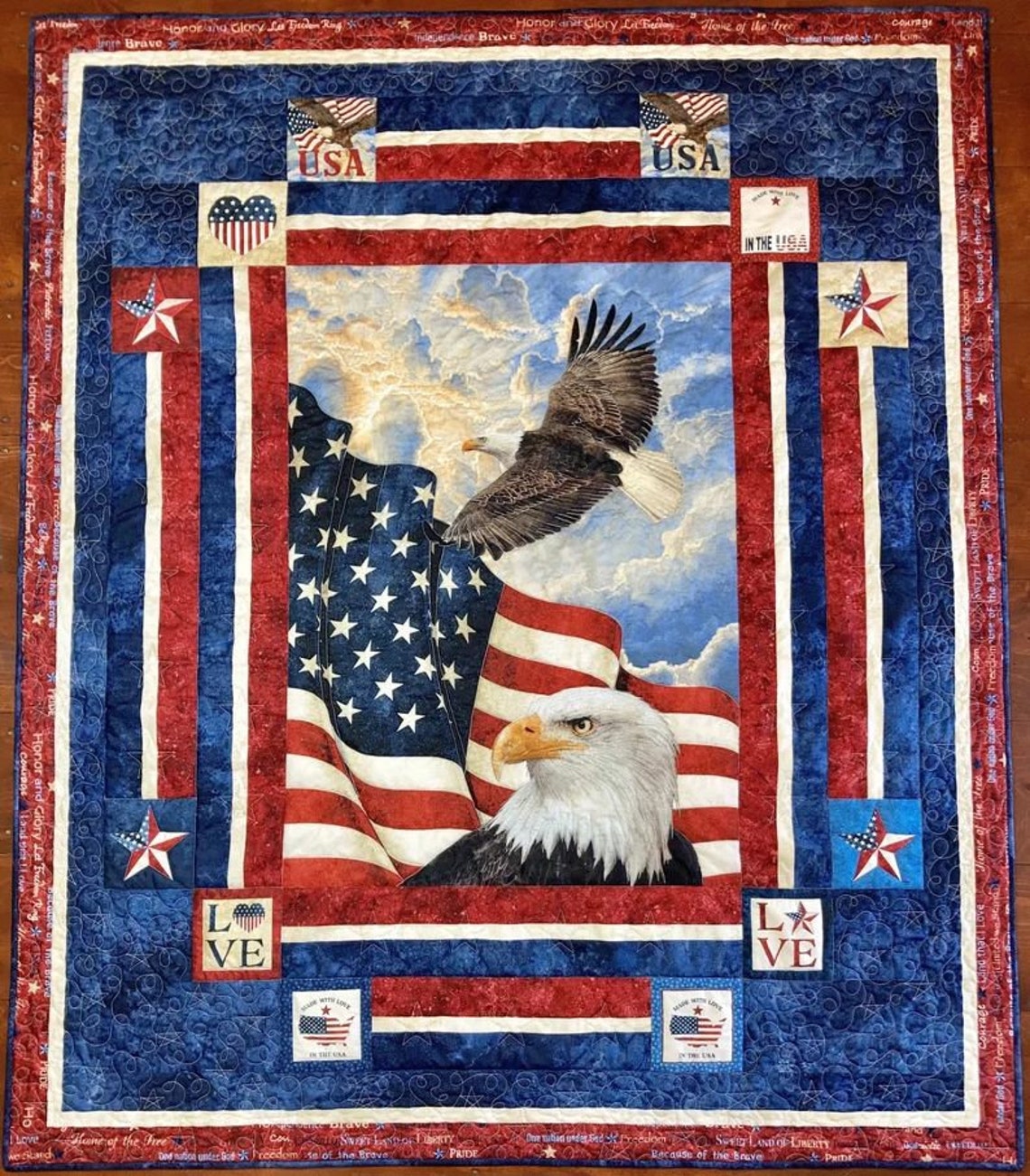 Made With Love Quilt Kit includes Choice of Fabric Borders Etsy