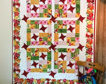 Scrappy Friends Lap Quilt  Pattern (Digital Copy)