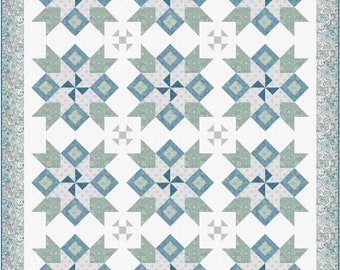 Manor Ring Throw or Twin Quilt Pattern (Physical Pattern)
