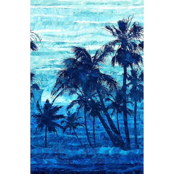 Ocean Breeze Quilt Pattern Uses Palm Tree Panel From Palm