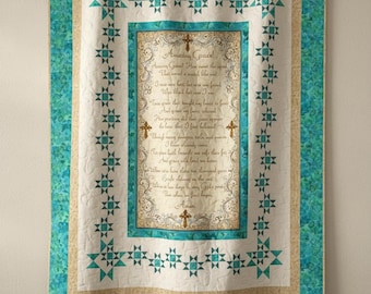Guided by Grace Panel Quilt Pattern, Star Borders, Throw Size (Physical Pattern)