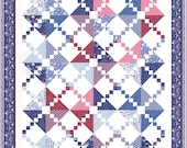 Willowberry Diamonds Twin Quilt Pattern using 10" squares (physical pattern)