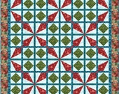 Holly Berries Quilt Pattern in two colorways (Digital Pattern)