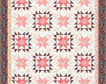 Chocolate Covered Cherries Throw Quilt Pattern (physical pattern)