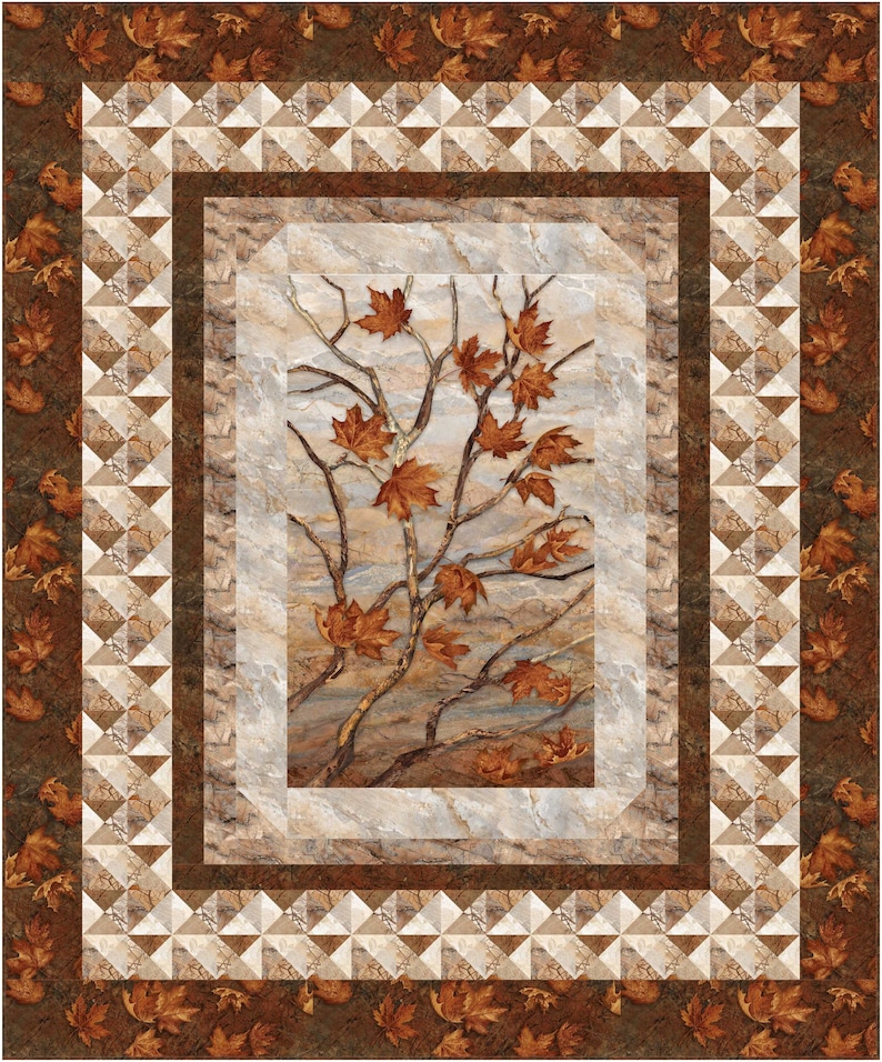 November Night Throw Quilt Pattern using Northcott Panel Digital Pattern image 1