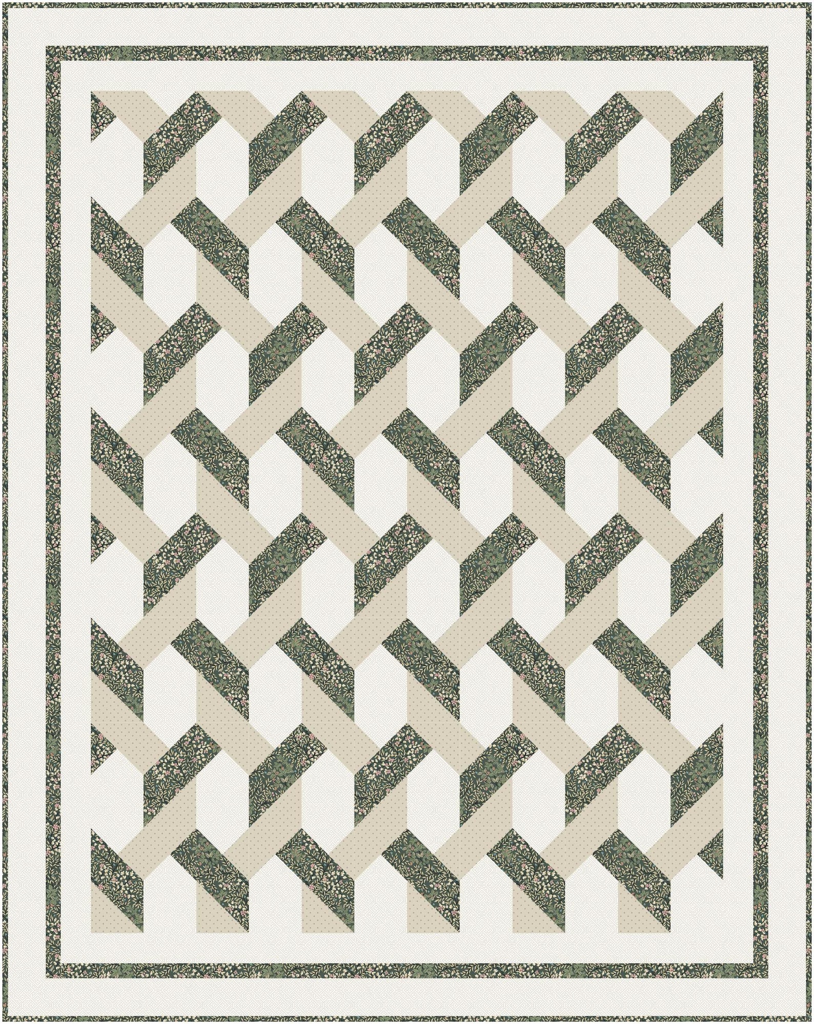 Rain Chains Lap Quilt Pattern 54 X 68 With Geometric Chain. Easy ...