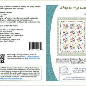 Skip to My Lou Queen Sized Quilt Pattern Digital image 5