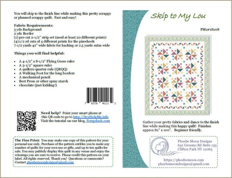 Skip to My Lou Queen Sized Quilt Pattern Digital image 5