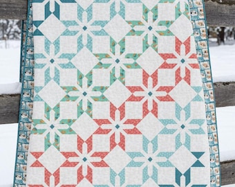 Sparkling Snowflakes Starry Quilt Pattern (digital version)