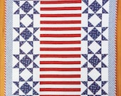 Independence Day Mini-Quilt or Table Runner Quilt Pattern (digital pattern)