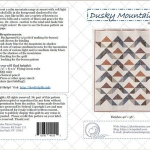 Dusky Mountains Baby Quilt with Bonus Table Runner Digital Pattern image 4