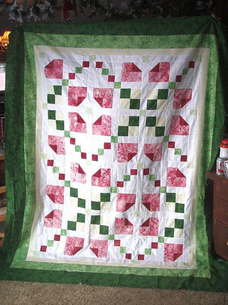 Peek-a-boo Throw Quilt Pattern Digital Pattern imagem 3