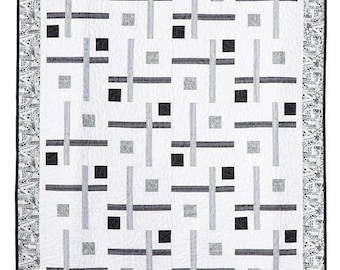 Corey Modern Lap Quilt Pattern (Paper Pattern)