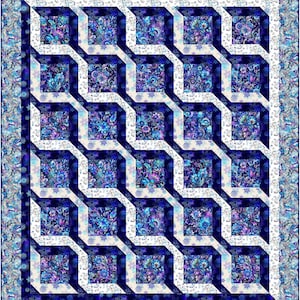 Gartentänzerin überwurf Quilt Anleitung - Als würde man durch Fenster auf einer Midnight Flower Party spähen! - PDF Herunterladen