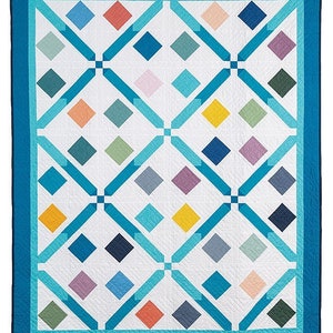 This Aim High Quilt Pattern is designed for charms but would look great in scraps.