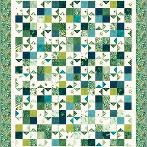 Wachstumsschub-Quiltmuster - 63 &quot;x 200&quot;Schichtkuchenfreundlicher Überwurf-Quilt - Digitales Muster PDF-Download