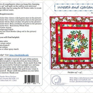 Wreath & Garland Wall Quilt Pattern Digital Download image 2