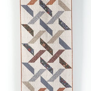 This is the bonus table runner pattern included with the Dusky Mountains Baby Quilt Pattern.