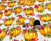 Autumn Quilt Fabric Large Scale Pumpkins from the Colors Of Fall Line by Wilmington Prints