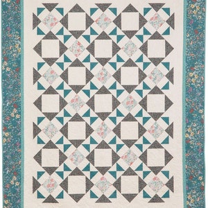 Wildflower Garden Throw Quilt Pattern available by digital download
