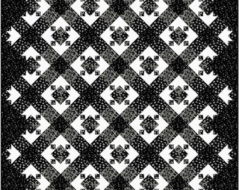Babylon Glow Quilt Pattern – 68" x 85" Throw – Starry Fabric Design (Digital PDF Pattern)