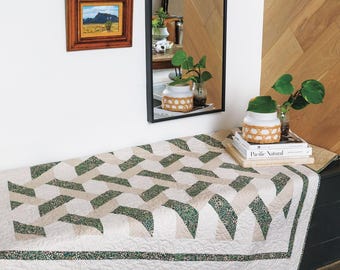 Rain Chains Lap Quilt Pattern 54 x 68 with Geometric Chain. Easy.  (Digital Pattern)