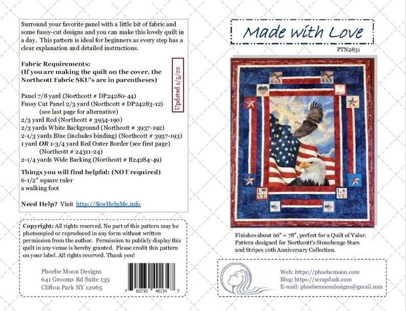 Made With Love Quilt Kit includes Choice of Fabric Borders Etsy