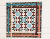 Winter Wedding Mini Quilt Pattern - Confident Beginner Friendly - 36" Square - Traditional Star Blocks with Woven Border (Digital Pattern)