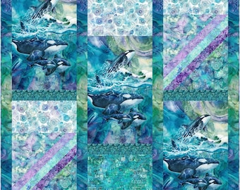 Save the Whales Queen Quilt Pattern (digital pattern)