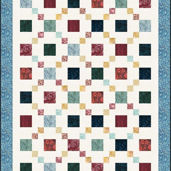 Roo's Adventure Lap Quilt Pattern - Ideal for scraps or charms - Play the game!  Physical Pattern