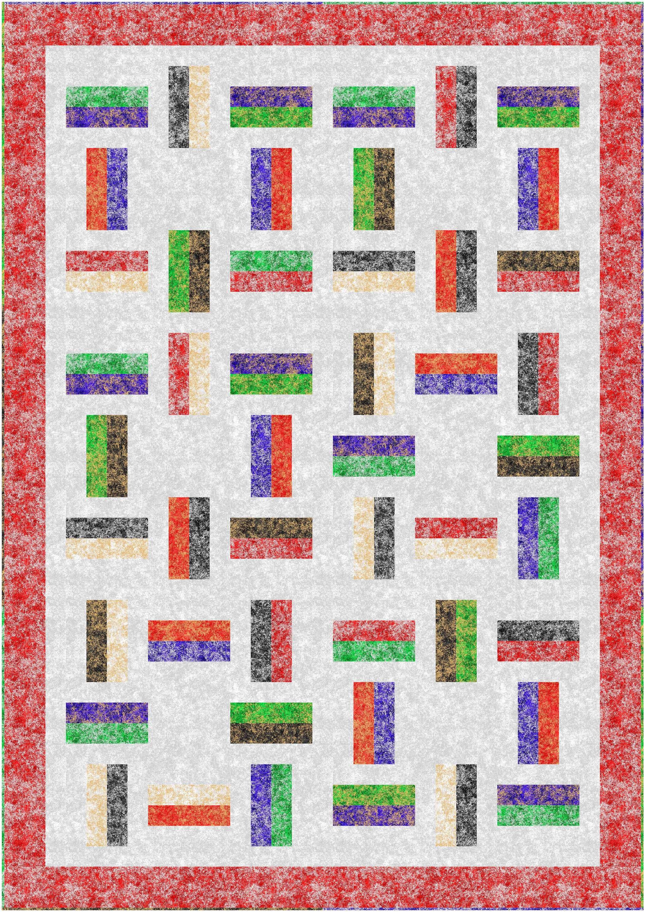 Stomp Quilt Pattern Stepping Stones Lap Quilt Pattern, Holiday Splendor (PDF Pattern) - Etsy
