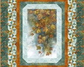 Autumn Nights Throw Quilt Pattern using Northcott Panel (Digital Pattern)