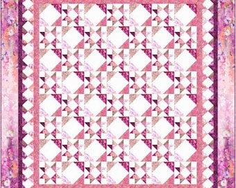 Passion Queen Quilt Pattern uses 10" Layer Cakes (Physical Pattern)